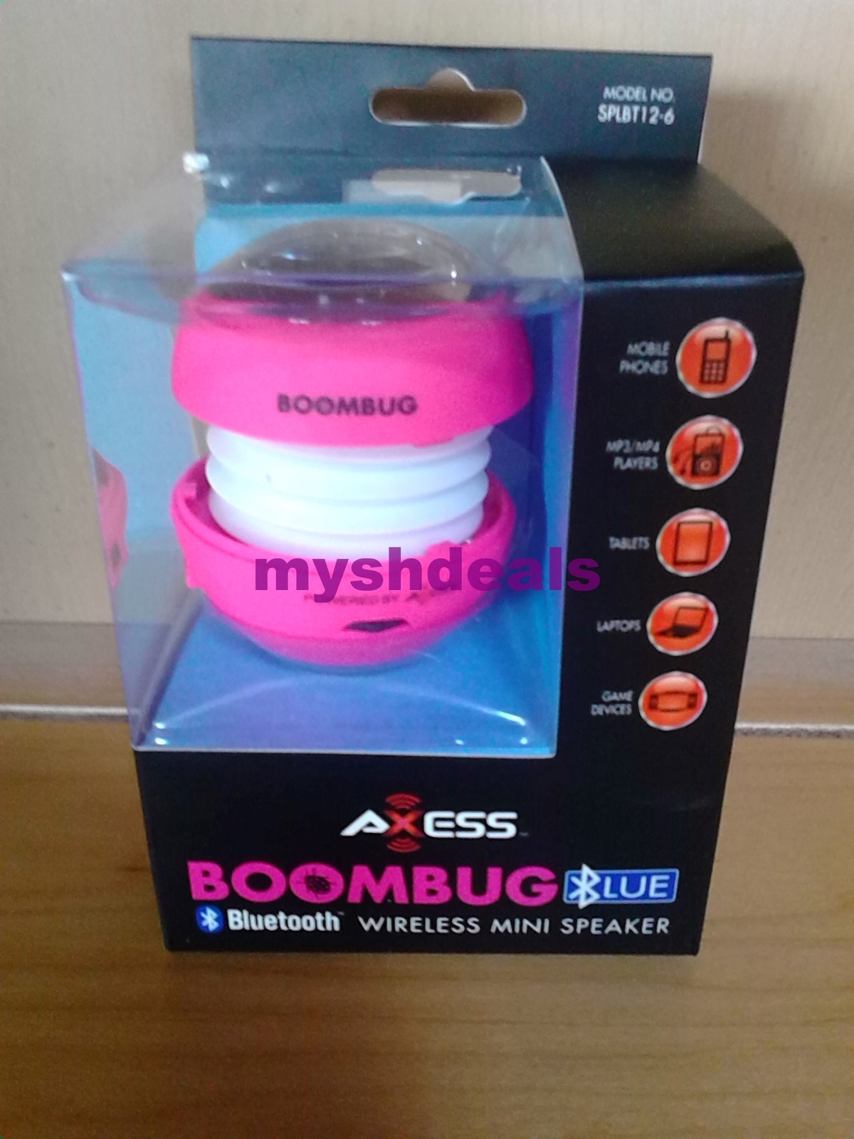 Axess Boombug Portable Speaker - Bluetooth, Wireless Streaming - £11.17 GBP