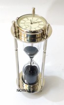 Sand Timer Hourglass Brass Maritime Hour Glass Vintage Sand Clock Gift n... - £28.09 GBP