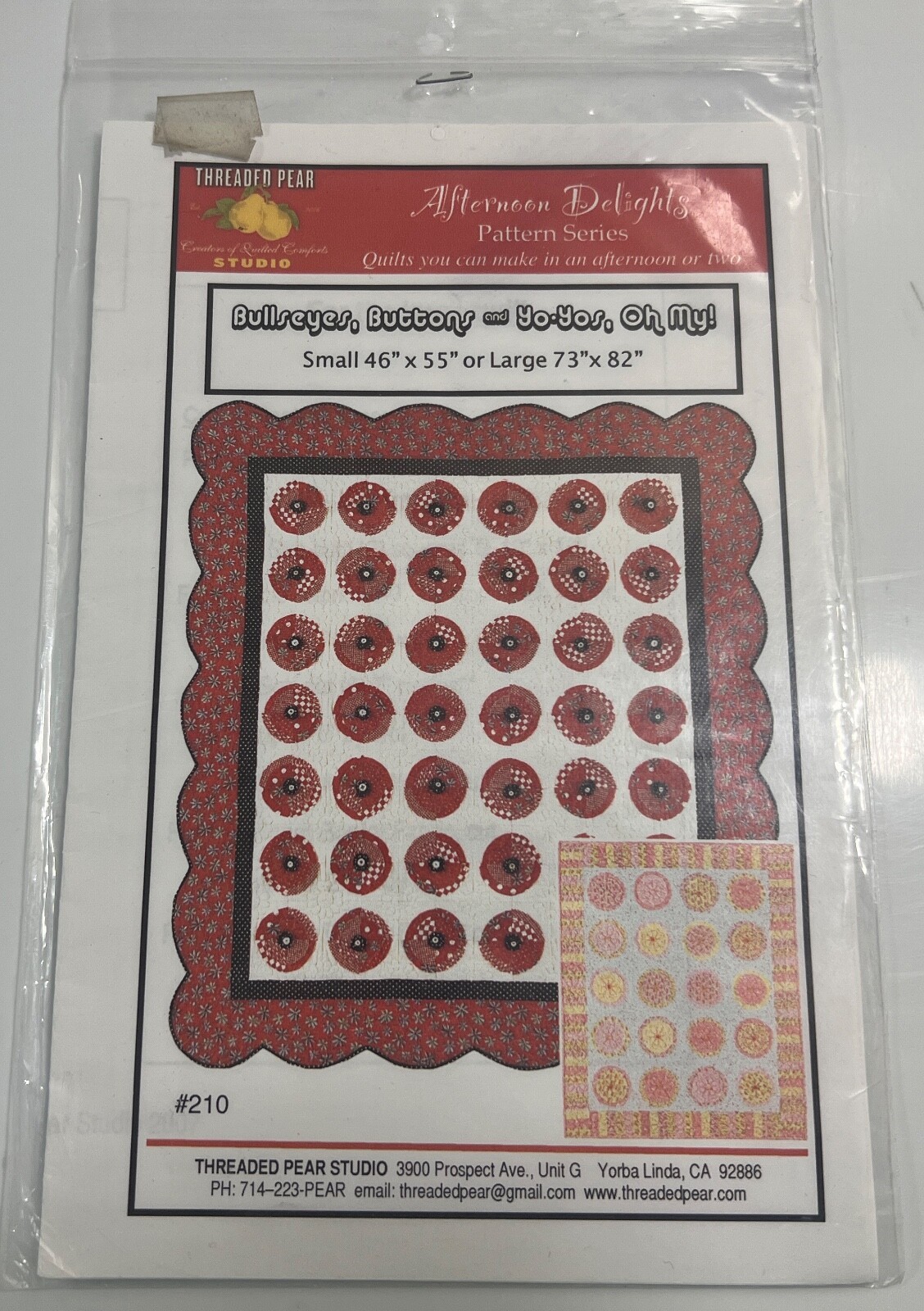 Afternoon Delights Pattern Series Bullseye,Buttons and Yo-Yo-Oh my 46&quot;x5... - $9.89