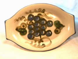 Louisville Stoneware 10&quot; Platter Blue Band - Grapes - £19.97 GBP