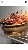 Metal basket with dried flowers &amp; citrus potpourri - £31.44 GBP