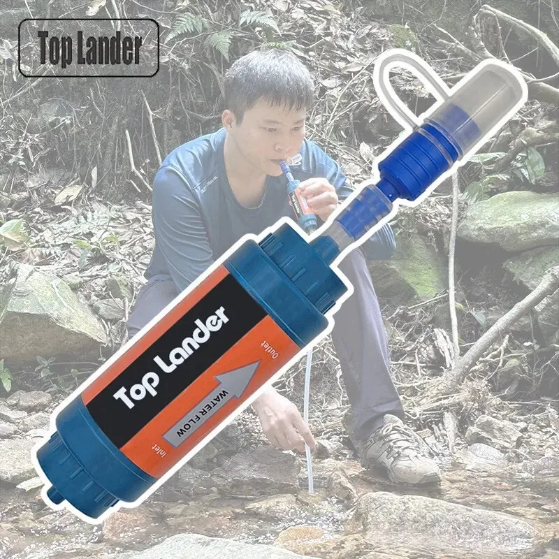 Portable Camping Water Filter Hiking Outdoor Emergency Survival Purifier - £15.98 GBP