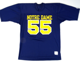 Vintage Champion Notre Dame Combattant Irlandais #55 Football Jersey Bleu Or XL - $47.45