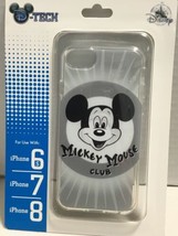 Disney Parks iPhone Case 6s/7/8 Grey White D-Tech Mickey Mouse Club Graphic NEW - £7.41 GBP