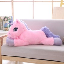 DOLDOA 23.5 inch Cute Pink Giant Stuffed Unicorn Pillow Plush Animals Unicorn To - £34.01 GBP