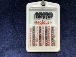 Vintage Keyring Lotto Magique Keychain 6/36 Ancien Porte-Clés Number Selector - £6.86 GBP