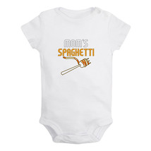 Mom&#39;s Spaghetti Funny Romper Baby Bodysuits Newborn Infant Jumpsuit Kids Outfits - £8.34 GBP