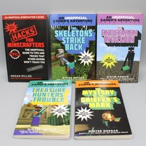 Lot of 5 Minecraft Books (Unofficial Gamer&#39;s Adventure &amp; Hacks for Minecrafters) - £17.00 GBP