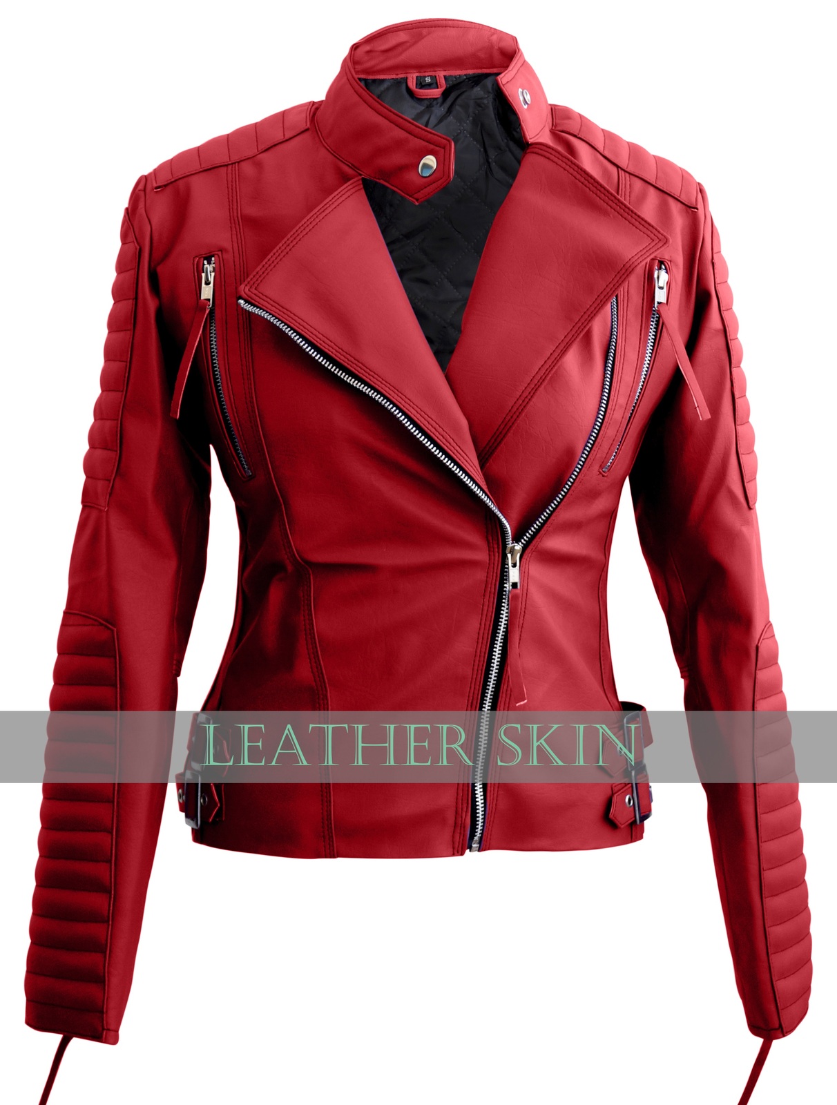NWT Red Brando Women Ladies Sexy Stylish Premium Synthetic Leather Jacket - $129.99