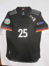 Thomas Muller Germany Euro 20/21 Match Slim Black Away Soccer Jersey 2020-2021 - £87.17 GBP