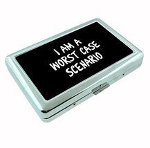 Worst Case Scenario R1 Hip Silver Cigarette Case Id Holder Metal Wallet ... - £6.25 GBP