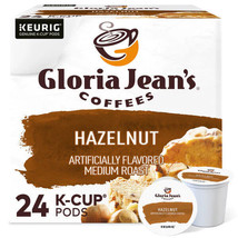 GLORIA JEAN&#39;S HAZELNUT KEURIG K-CUP PODS COFFEE 24CT - £19.02 GBP