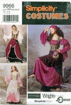 Simplicity 9966 Misses 6-12 Gypsy Wench Ren Faire Dress Costume pattern UNCUT FF - £22.88 GBP