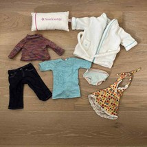 American Girl Doll Clothes Robe Nightgown Jeans Shirt Swimsuit Pillow - £26.59 GBP