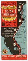Ocean Highway Brochure with 1947 New York to Florida Maps &amp; Information - £17.25 GBP