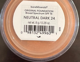 BareMinerals Original SPF 15 Foundation - Neutral Dark 24 darkCool red u... - $28.22