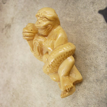 Vintage Large Dragon Monkey Chinese Bead Pendant Hand Carved Netsuke - £59.95 GBP