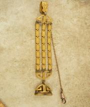 Antique fancy art deco Watch chain and fob seal Greek Key - £106.15 GBP