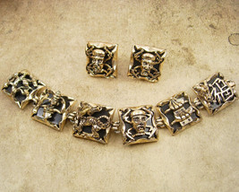 Vintage Chinese Bracelet - clip on earrings - DRAGON  set - Figural Goddess - en - £359.26 GBP