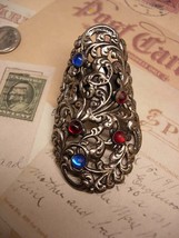 Huge Vintage DIVA Nouveau 30s jeweled   ring NOT for the SHY - £51.95 GBP