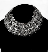 RARE Victorian silver Necklace enamel Collar and Bracelet Escutcheon Keyhole - £1,445.82 GBP