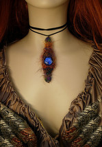 Bohemian Goddess Talisman necklace exotic eye centerpiece - £67.35 GBP