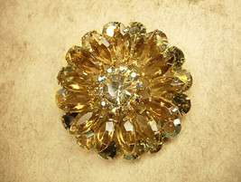STUNNING Vintage Layered Juliana Brooch Marquise flower loaded with stones - £98.32 GBP