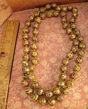 Huge vintage chinese necklace  champleve heavy enamel beads over 35 inches long - £195.89 GBP