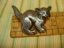 Vintage Napier sterling brooch Halloween cat signed brooch - £99.68 GBP