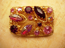 GORGEOUS Vintage PINK Fruit salad open work brooch - £43.45 GBP