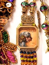 There Must be a way to Love you Necklace Flapper glass miniature portrait  Reliq - £147.85 GBP