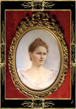 Antique handpainted Portrait Redhead Framed 19th century - $950.00