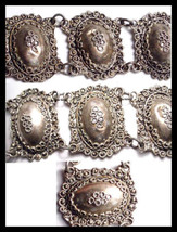 Exotic Antique Etruscan silver Bracelet Victorian bracelet European silv... - £180.29 GBP