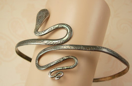 Antique sterling Snake necklace bracelet headband Coiled serpent - £458.56 GBP