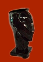 Vintage Art Deco Head statue art ware Lady Head Sculpture - £113.25 GBP