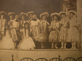 Large ANtique group photo possible Illinois pageant girls with state banners and - £36.08 GBP