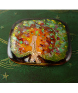 Large Peacock Enamel signed Brooch Mid century modern Vintage Artisan Co... - €79,37 EUR