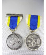 Vintage Set of 2 Meritorious Service Medals Sterling Silver 21.0 Grams I... - £86.30 GBP