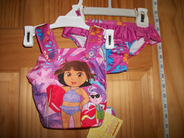 Dora The Explorer Baby Clothes 12M Infant Girl Swimsuit Swim Bikini Bathing Suit - £11.17 GBP