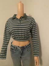 Arizona Green &amp; White Striped cropped Top Juniors XSmall - $10.00