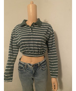 Arizona Green &amp; White Striped cropped Top Juniors XSmall - $9.00