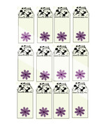 Dark Purple Flower Handmade Bobby Pin Tag-Digital Download-ClipArt-Art Clip - $37.30 MXN