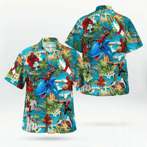 Funny Deadpool Playing In The Sea Short Sleeve Button Hawaiian Shirt - £8.17 GBP+