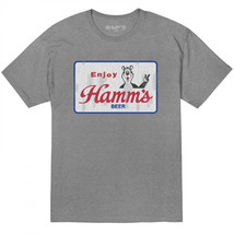 Hamm&#39;s Beer Enjoy Classic Logo Throwback Style T-Shirt Grey - £27.95 GBP+