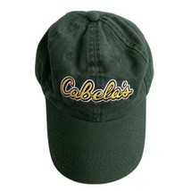 Mens Cabela&#39;s Hat Baseball Cap Green Yellow White Adjustable Strapback O... - $12.99
