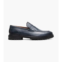 Stacy Adams Hayes Moc Toe Penny Slip On Shoes Leather Navy 25735-410 image 3