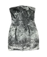 Vintage Y2K French Connection Denim Charcoal Gray Acid Wash Strapless Dr... - $41.50 CAD