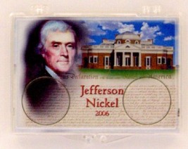 2006 Jefferson Nickel 2X3 Snap Lock Coin Holders, 3 pack - £7.19 GBP