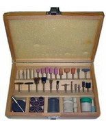 100pc Rotary Tool Accessory Kit with Wooden Storage Box - £13.61 GBP
