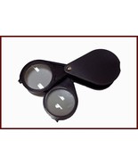 Great 1&quot; Glass Lens Dual 5x Pocket Folding Loupe 10x Combined - £4.73 GBP